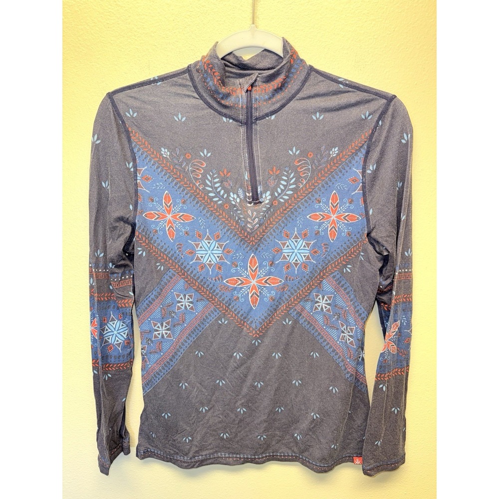 Krimson Klover 1/4 Zip Shirt Womens Medium North Star Base Layer Nordic Design